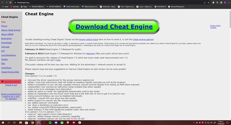 cheat engine official site.